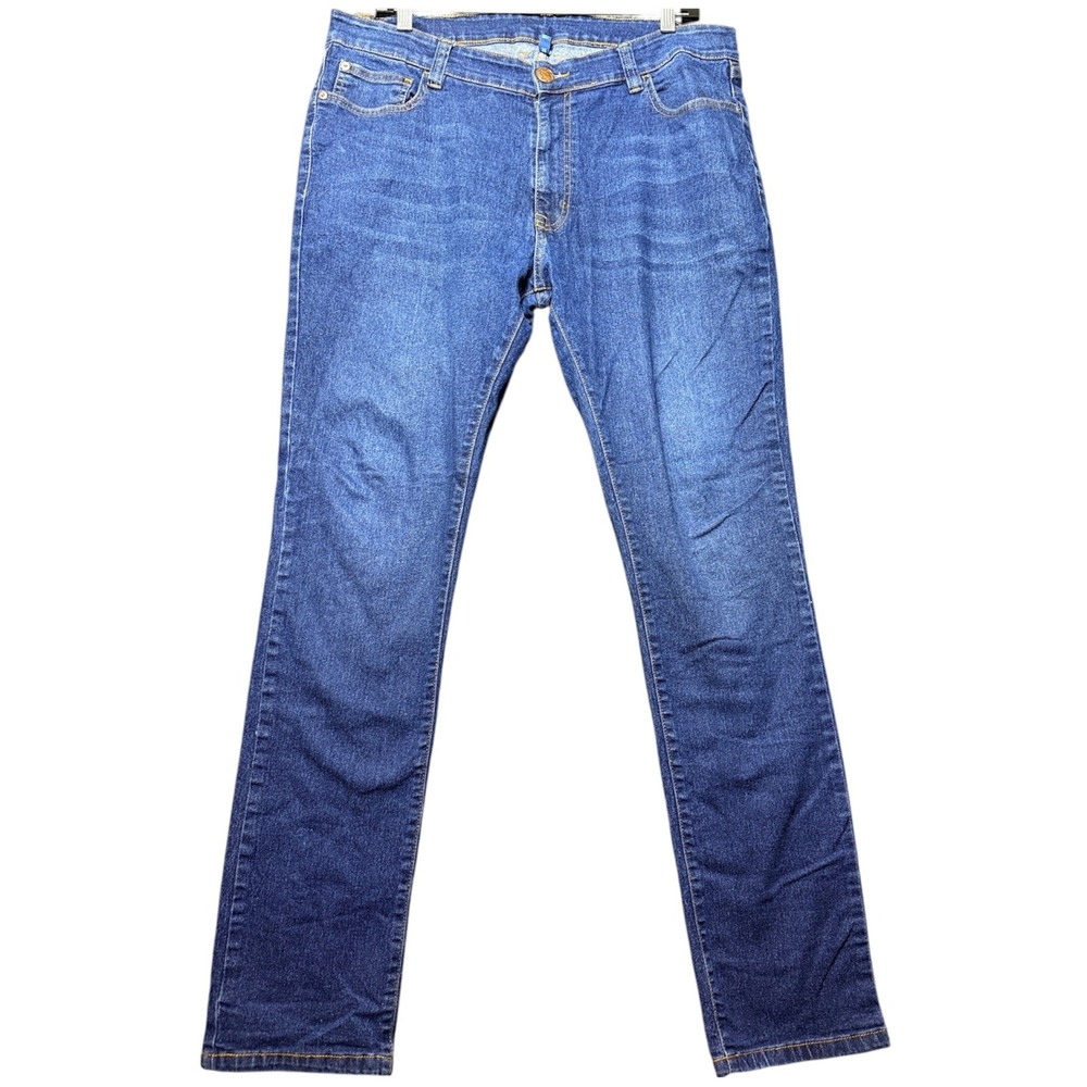 People Concept Jeans Women 36 Blue Slim Straight Stretch Denim